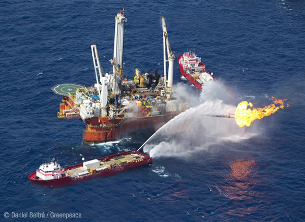 Vertido de petróleo en el Golfo de México