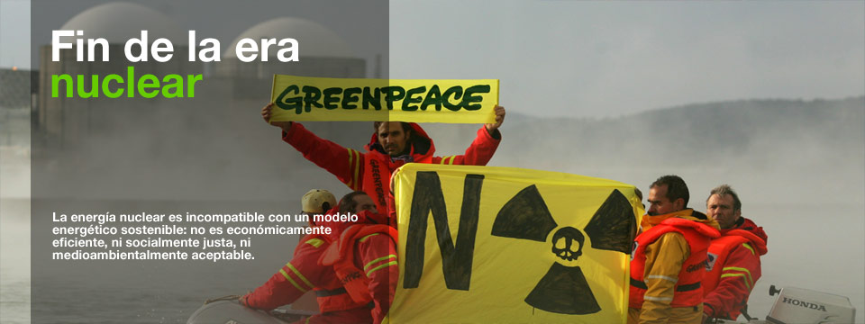 Página de la campaña de Nuclear de Greenpeace