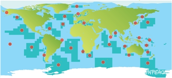 Propuesta de red global de reservas marinas