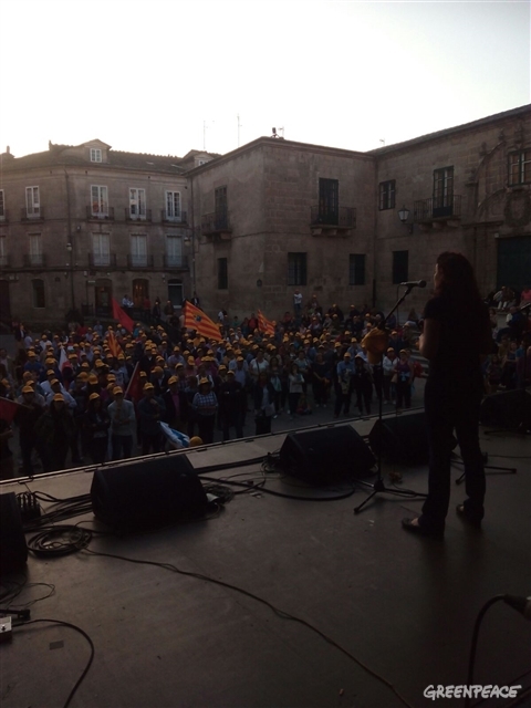 En Lugo, acto fin de fiesta del #CaminoDelSol en el día a favor de las renovables.