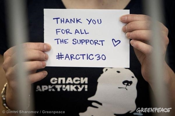 Mensaje de, Sini Saarela encarcelada por defender el Ártico