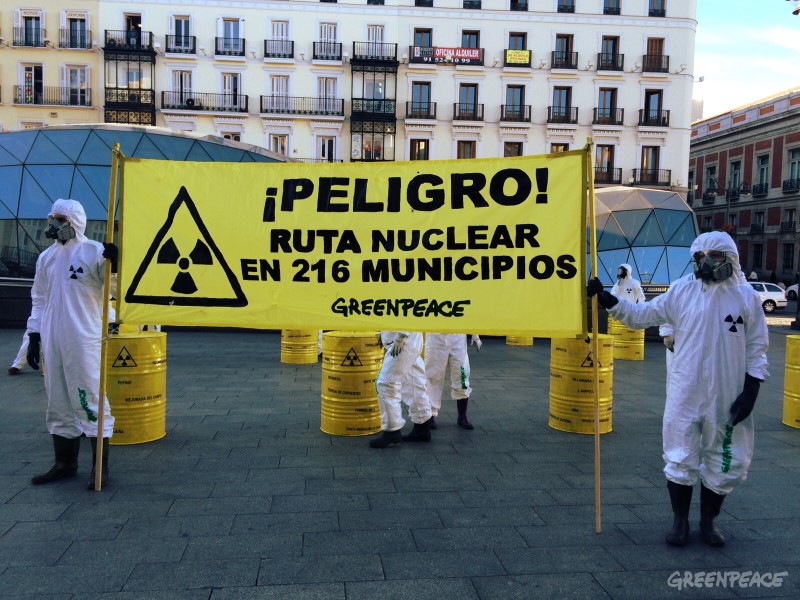 Protesta resíduos nucleares en Sol