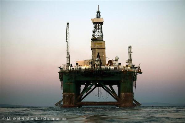 No a las plataformas petrolíferas en el mar