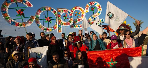 Greenpeace call for greater use of solar power in the Arab World, while participating in the Climate March, organized by the MCoalition for Climate Justice (Moroccan and regional organizations; environmental, human rights, women's associations, youth groups, unions and syndicates..) during the COP22 conference, in Marrakech, Morocco, on 13  November 2016. The march was organized by the MCoalition for Climate Justice (Moroccan and regional organizations; environmental, human rights, women's associations, youth groups, unions and syndicates..) during the COP22 conference, in Marrakech, Morocco, on 13  November 2016. 