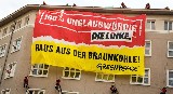 Activistas de Greenpeace instalan un campamento en la sede del principal partido de izquierda alemán para pedir que abandone el carbón