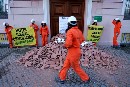 Greenpeace llevó escombros del Algarrobico 