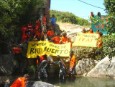 Niños y niñas del campamento de Greenpeace