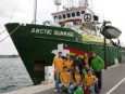Visita del barco de Gp Arctic Sunrise a Palma