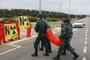 Acción de Greenpeace en la central nuclear de Almaraz