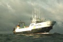 Barco arrastrero en el Atlántico Norte