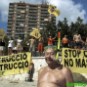 Protesta en la playa de Calpe, Alicante
