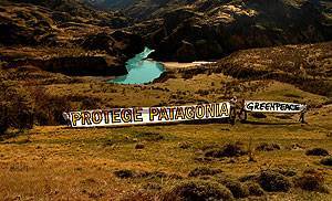 Acción Greenpeace en Patagonia
