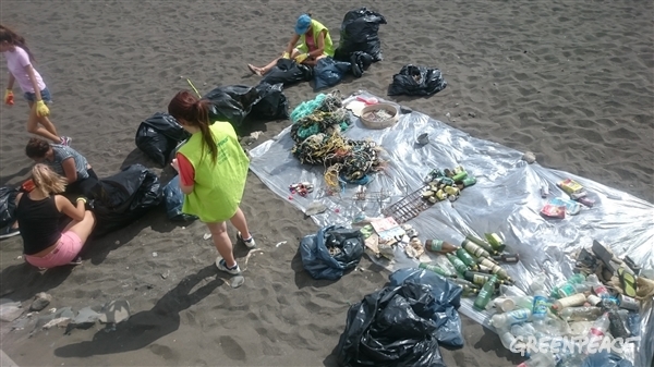  Recogida de plásticos en Gran Canaria, en la Playa La Restinga (Telde).